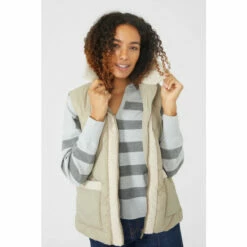 Maine Collar Borg Trim Quilted Gilet For Female -Maine New England Shop unnamed file 1023