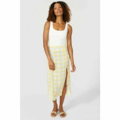 Maine Patchwork Print Midi Skirt For Female