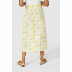 Maine Patchwork Print Midi Skirt For Female -Maine New England Shop unnamed file 1037