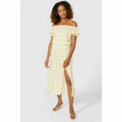 Maine Patchwork Print Midi Skirt For Female -Maine New England Shop unnamed file 1038