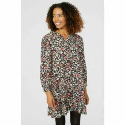 Maine Animal Print Button Through Tunic Dress For Female -Maine New England Shop unnamed file 1063