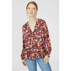 Maine Floral Printed Frill Detail Top For Female -Maine New England Shop unnamed file 1105
