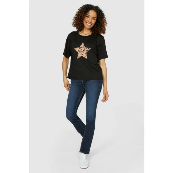 Maine Animal Star Placement Print T-shirt For Female 4 Maine Animal Star Placement Print T-shirt For Female - Image 2
