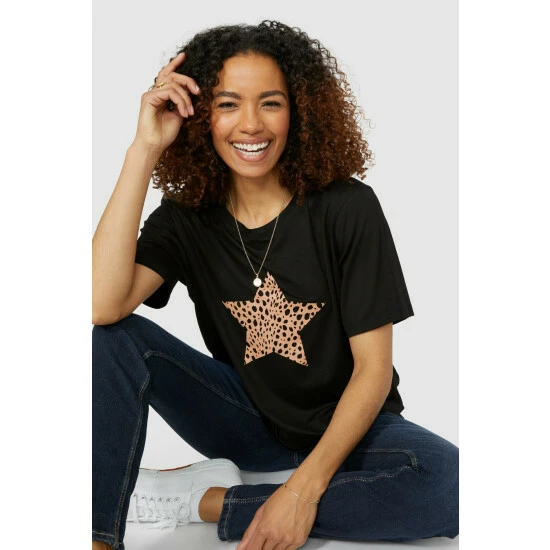 Maine Animal Star Placement Print T-shirt For Female 7 Maine Animal Star Placement Print T-shirt For Female - Image 5