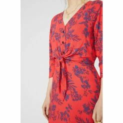 Maine Tie Waist 3/4 Sleeve Floral Print Dress For Female -Maine New England Shop unnamed file 1181