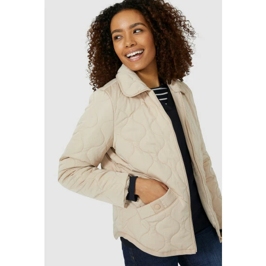 Maine Padded Quilted Jacket With Collar For Female 4 Maine Padded Quilted Jacket With Collar For Female - Image 2