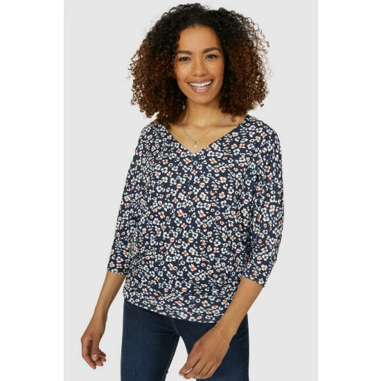 Maine Batwing Floral Print Top For Female 3 Maine Batwing Floral Print Top For Female