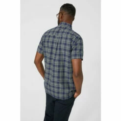 Maine Short Sleeve Double Check Shirt For Male -Maine New England Shop unnamed file 1398