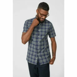 Maine Short Sleeve Double Check Shirt For Male -Maine New England Shop unnamed file 1399