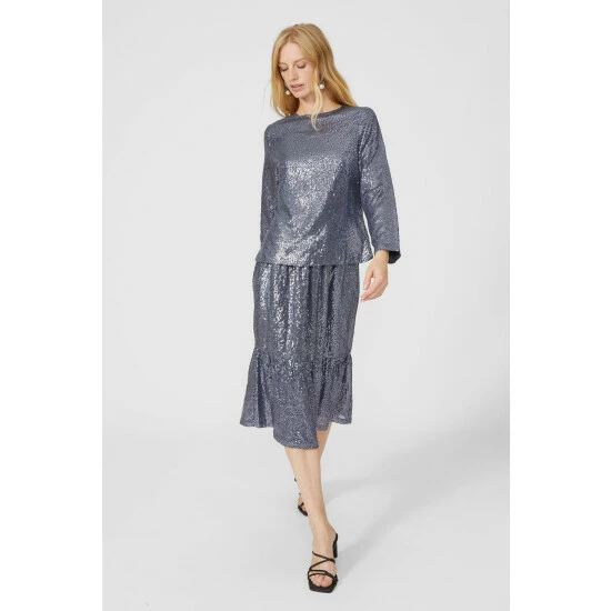 Maine Sequin Fishtail Skirt For Female 3 Maine Sequin Fishtail Skirt For Female