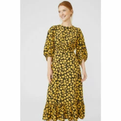 Maine Printed Midi Dress With Frill For Female -Maine New England Shop unnamed file 1445