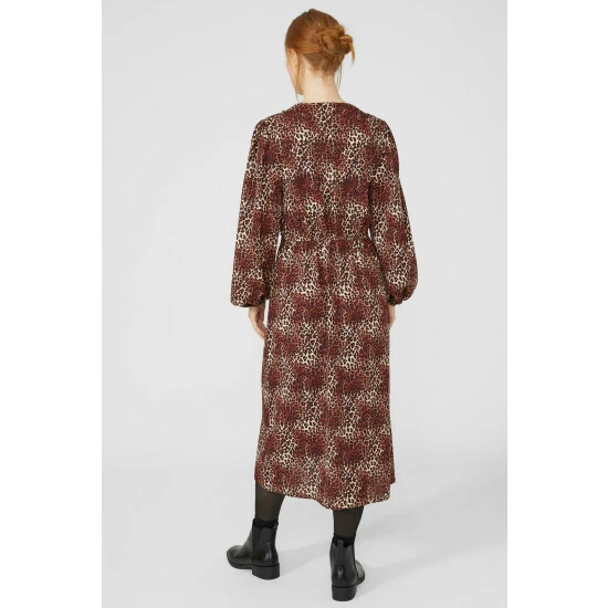 Maine Animal Printed Tie Front Dress For Female 6 Maine Animal Printed Tie Front Dress For Female - Image 4