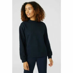 Maine Cotton Roll Neck Sweat Top For Female