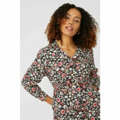 Maine Animal Print Button Through Midi Dress For Female -Maine New England Shop unnamed file 1476