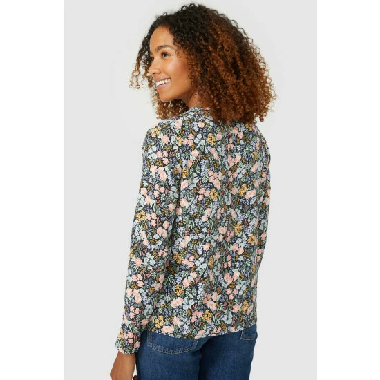 Maine Wrap Front ¾ Sleeve Ditsy Print Top For Female 6 Maine Wrap Front ¾ Sleeve Ditsy Print Top For Female - Image 4