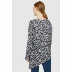 Maine Floral Print Asymmetric Hem Top For Female -Maine New England Shop unnamed file 1522
