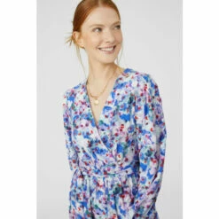Maine ¾ Sleeve Floral Printed Wrap Dress For Female 12 Maine ¾ Sleeve Floral Printed Wrap Dress For Female -Maine New England Shop unnamed file 1543