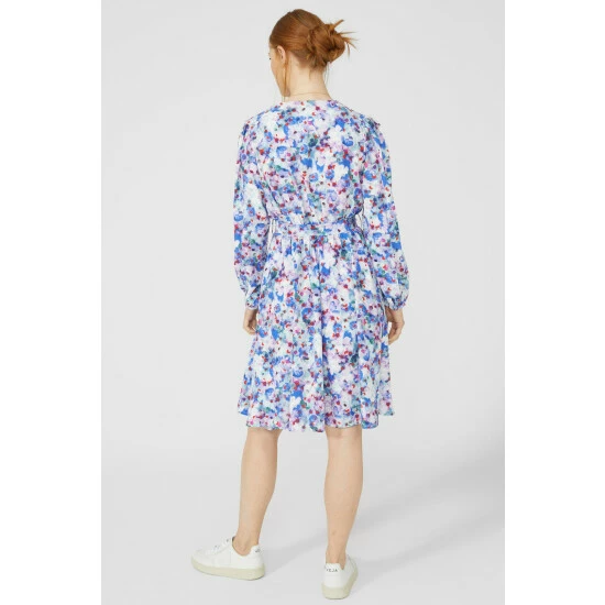 Maine ¾ Sleeve Floral Printed Wrap Dress For Female 7 Maine ¾ Sleeve Floral Printed Wrap Dress For Female - Image 5