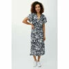 Maine Bold Floral Shirred Waist V Neck Midi Dress For Female 1 Maine Bold Floral Shirred Waist V Neck Midi Dress For Female -Maine New England Shop unnamed file 1549