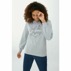 Maine &apos;Sail Away&apos; Embroidered Scoop Neck Sweat For Female -Maine New England Shop unnamed file 1588