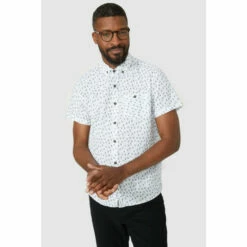 Maine Textured Leaf Print Shirt For Male -Maine New England Shop unnamed file 1612