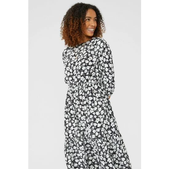 Maine Printed Tiered Midi Dress For Female 4 Maine Printed Tiered Midi Dress For Female - Image 2