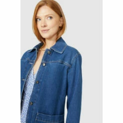 Maine Jet Pocket Denim Jacket For Female -Maine New England Shop unnamed file 1639