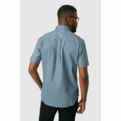 Maine Short Sleeve Dash Print Oxford Shirt For Male -Maine New England Shop unnamed file 1646