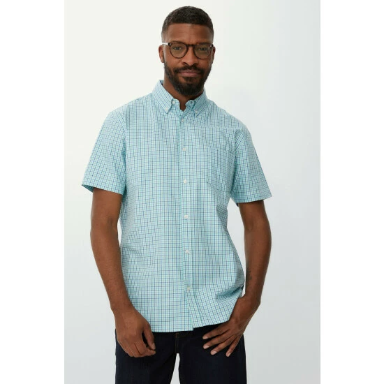 Maine Mini Check Overshirt For Male 8 Maine Mini Check Overshirt For Male - Image 6