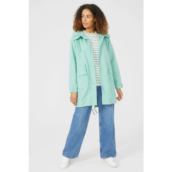 Maine Fleece Lined Hooded Rain Coat For Female 4 Maine Fleece Lined Hooded Rain Coat For Female - Image 2