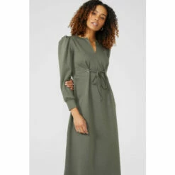 Maine Keyhole Neck Long Sleeve Ponte Midi Dress For Female -Maine New England Shop unnamed file 1827