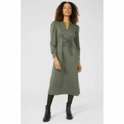 Maine Keyhole Neck Long Sleeve Ponte Midi Dress For Female -Maine New England Shop unnamed file 1828