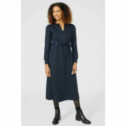 Maine Keyhole Neck Long Sleeve Ponte Midi Dress For Female -Maine New England Shop unnamed file 1829