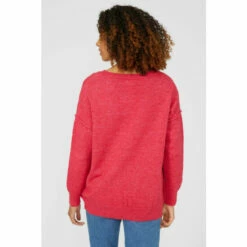 Maine Exposed Seam V Neck Jumper For Female -Maine New England Shop unnamed file 1851