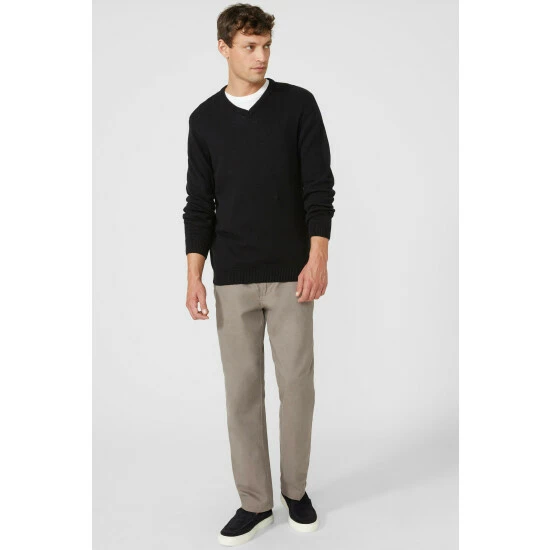 Maine Premium Pure Cotton V-neck Jumper For Male 4 Maine Premium Pure Cotton V-neck Jumper For Male - Image 2