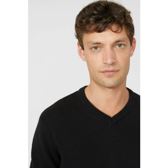 Maine Premium Pure Cotton V-neck Jumper For Male 5 Maine Premium Pure Cotton V-neck Jumper For Male - Image 3