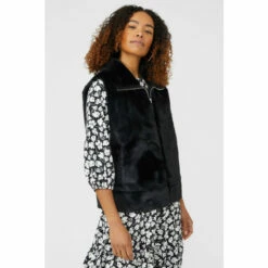 Maine Faux Fur Gilet With Sheepskin Liner For Female