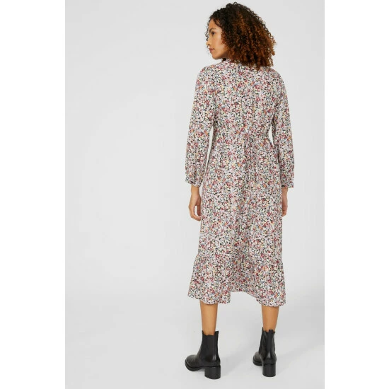 Maine Ditsy Floral Print Button Through Midi Dress For Female 6 Maine Ditsy Floral Print Button Through Midi Dress For Female - Image 4