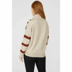 Maine Cable Stripe Roll Neck Jumper For Female -Maine New England Shop unnamed file 1958