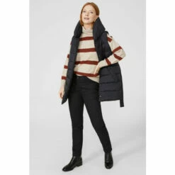 Maine Cable Stripe Roll Neck Jumper For Female -Maine New England Shop unnamed file 1959