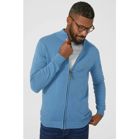 Maine Premium Pure Cotton Zip Thru Knit Jumper For Male 13 Maine Premium Pure Cotton Zip Thru Knit Jumper For Male - Image 11