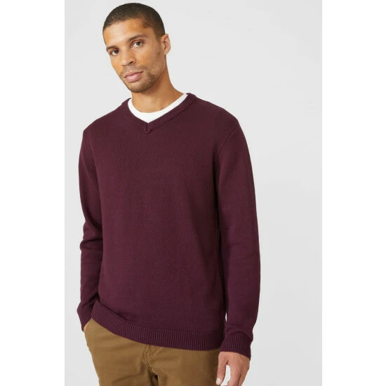 Maine Premium Pure Cotton V-neck Jumper For Male 15 Maine Premium Pure Cotton V-neck Jumper For Male - Image 13