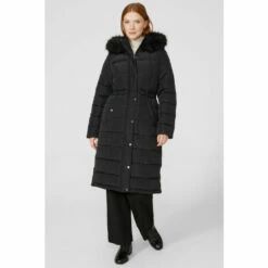 Maine Padded Longline Coat With Fur Trim Hood For Female -Maine New England Shop unnamed file 1991