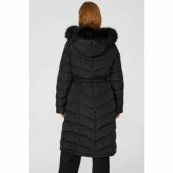 Maine Padded Longline Coat With Fur Trim Hood For Female -Maine New England Shop unnamed file 1993