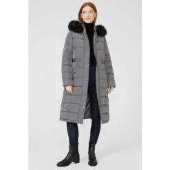 Maine Padded Longline Coat With Fur Trim Hood For Female -Maine New England Shop unnamed file 1997