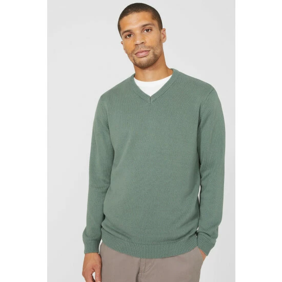 Maine Premium Pure Cotton V-neck Jumper For Male 16 Maine Premium Pure Cotton V-neck Jumper For Male - Image 14