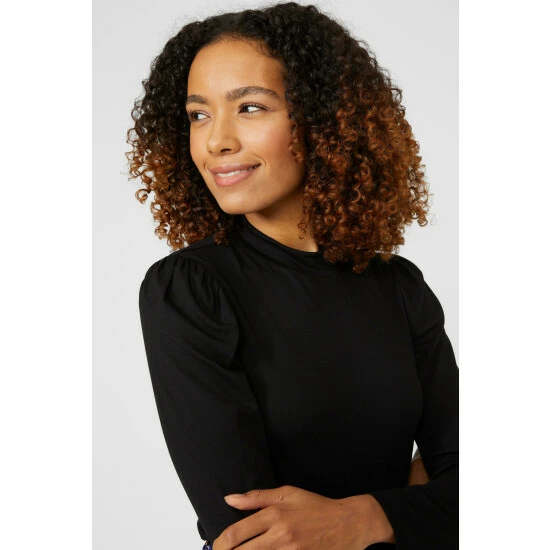 Maine Viscose Jersey Roll Neck Top For Female 5 Maine Viscose Jersey Roll Neck Top For Female - Image 3