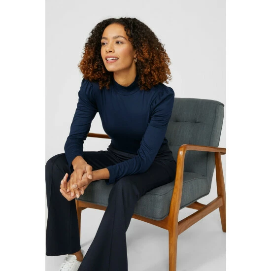 Maine Viscose Jersey Roll Neck Top For Female 9 Maine Viscose Jersey Roll Neck Top For Female - Image 7