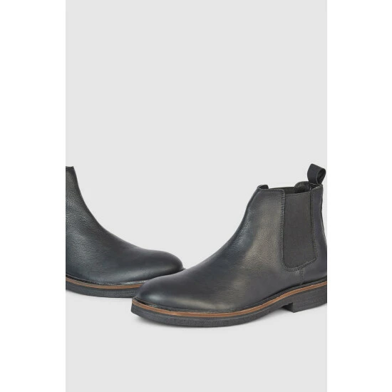 Maine Hampton Leather Crepe Effect Chelsea Boot For Male 4 Maine Hampton Leather Crepe Effect Chelsea Boot For Male - Image 2