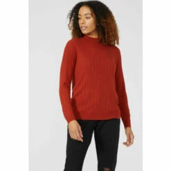 Maine Cable Stitch Turtle Neck Ultrasoft Jumper For Female
